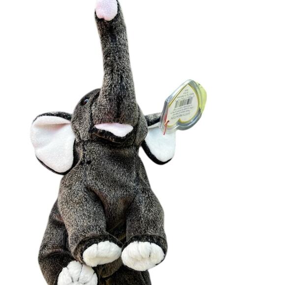Beanie Baby Ty Trumpet the elephant, gray with tag - Picture 5 of 10